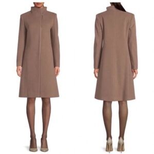 Cinzia Rocca Wool Cashmere Blend Stand Collar Coat